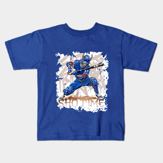 Shohei Ohtani - ShoTime - Los Angeles Dodgers Samurai 03 Kids T-Shirt by hulusinationz
